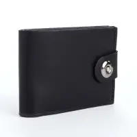 Портмоне мужское на магните, отдел для карт, купюр, чёрный