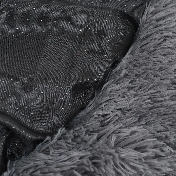 Лежанка для собак и кошек, длинный мех, 45 х 35 х 11 см, серая Лежанка для собак и кошек, длинный мех, 45 х 35 х 11 см, серая