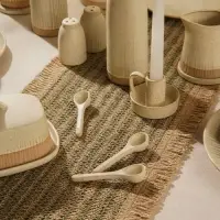 Набор чайных ложек SL Home &laquo;Виенто&raquo;, 10.5&times;2.8 см, 3 шт., керамика, бежевый