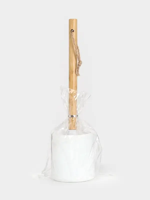 Ёрш для унитаза Доляна Bamboo, белый