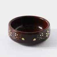 Чаша &laquo;Стебель&raquo;, 12&times;12&times;5 см, дерево шишам