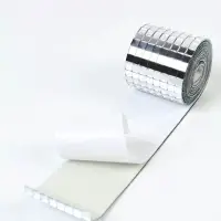 Зеркальная мозаика, самоклеящаяся, 4 см &times; 1 м, серебро