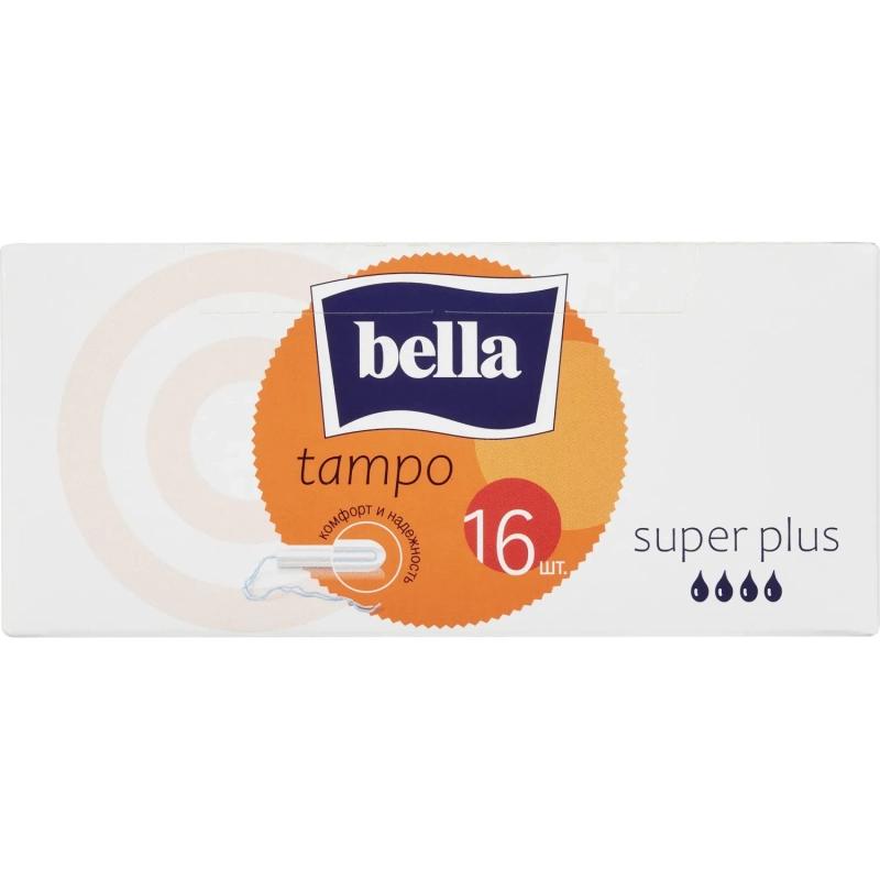 Тампоны Tampo Bella без аппликатора premium comfort Super Plus 16 шт/уп