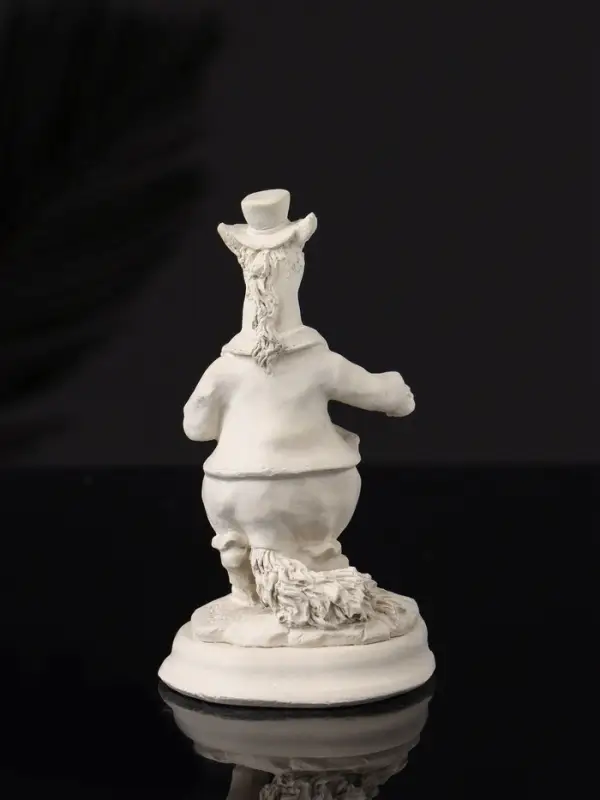 Фигура  Фигура "Конь на пьедестале" 10 см, натуральный, гипс