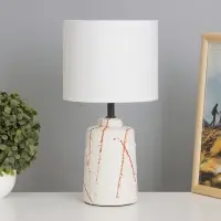 Лампа настольная RISALUX &laquo;Мэй&raquo;, Е14, 40 Вт, белая, 18&times;18&times;34 см