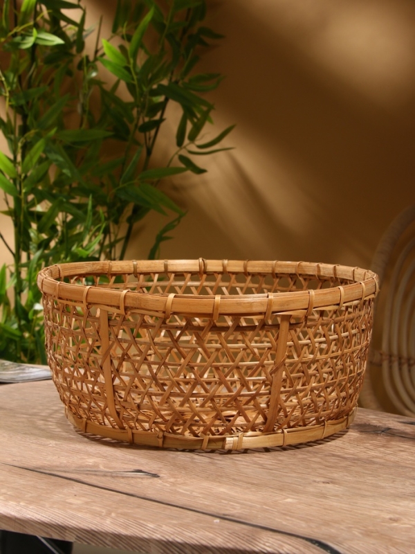 Корзина плетёная  Корзина плетёная "Клоус" бамбук 32х32х13 см, светлая