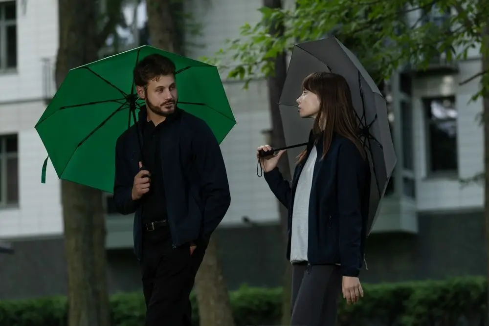 Зонт складной Monsoon, серый Зонт складной Monsoon, серый