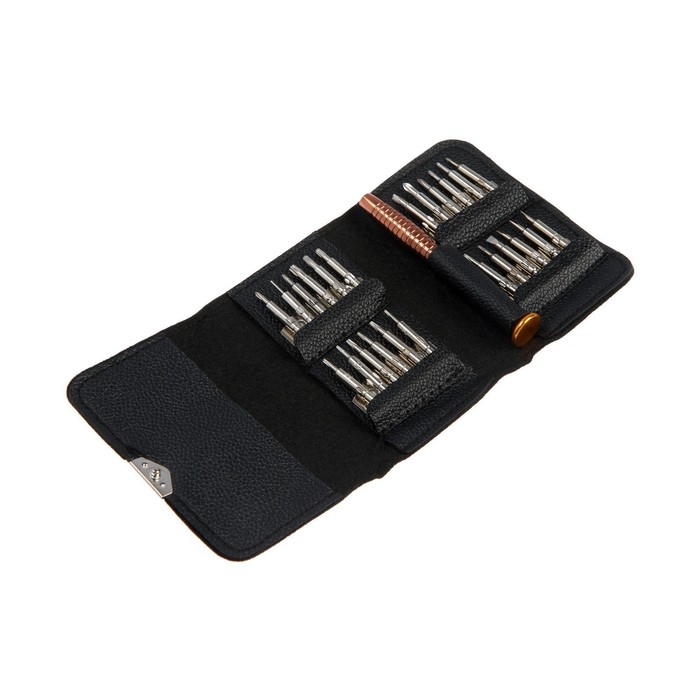 Набор для точных работ ТУНДРА, в кожаном чехле, 25 предметов Набор для точных работ ТУНДРА, в кожаном чехле, 25 предметов