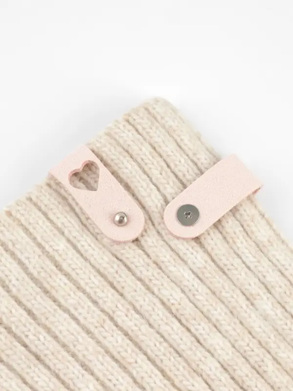 Бирка с кнопкой &laquo;Сердце&raquo; TEIRA, 8&times;1.5 см, 10 шт., нежно-розовая