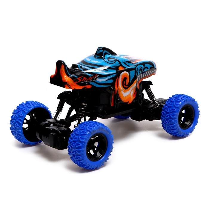 Джип радиоуправляемый MONSTER, 1:16, свет, работает от аккумулятора, цвет синий Джип радиоуправляемый MONSTER, 1:16, свет, работает от аккумулятора, цвет синий