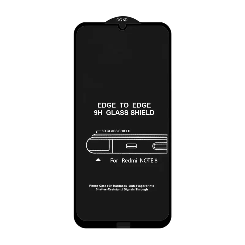 Защитное стекло Xiaomi Note 8 6D без упаковки Защитное стекло Xiaomi Note 8 6D без упаковки