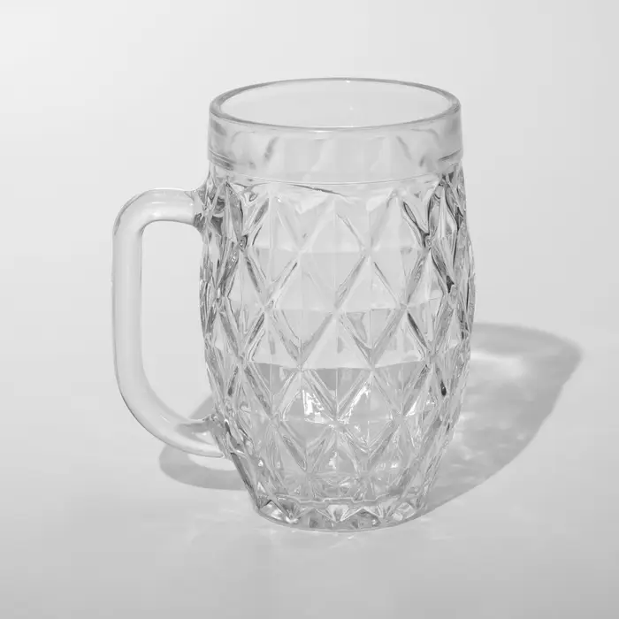 Пивная кружка &laquo;Линза/Ромб&raquo;, 500 мл, стекло, МИКС