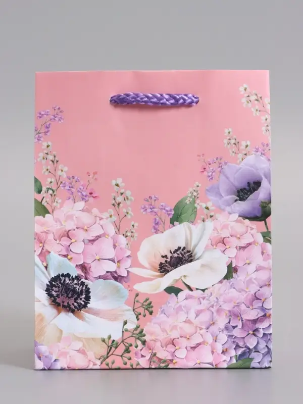 Пакет подарочный ламинированый "Счастье" 11,5 х 14,5 х 6,5 см