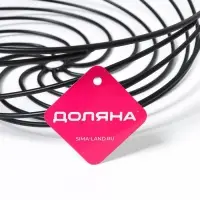 Фруктовница Доляна &laquo;Гипноз&raquo;, 30&times;30&times;8.5 см, чёрная