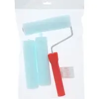 Валик ЛОМ, поролон, 150 мм, рукоятка d=6 мм, D=16 мм, 2 запасных шубки