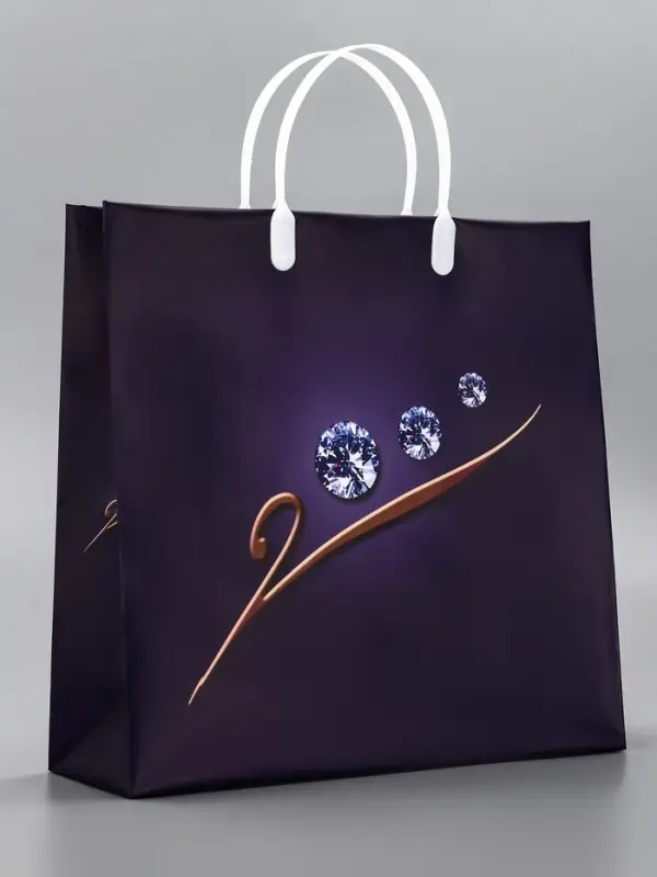 Пакет, мягкий пластик, синий, 29&times;30 см, 100 мкм