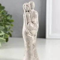 Фигура гипс "Пара сердце" 14х4,5 см, под камень