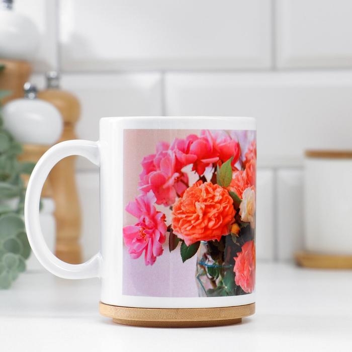 Кружка чайная керамическая "В прекрасный день…8 марта"