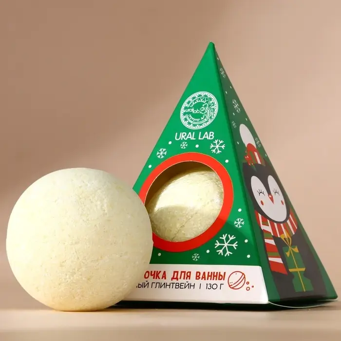 Бомбочка для ванны URAL LAB, 130 г, аромат пряного глинвейна, Новый Год Бомбочка для ванны URAL LAB, 130 г, аромат пряного глинвейна, Новый Год