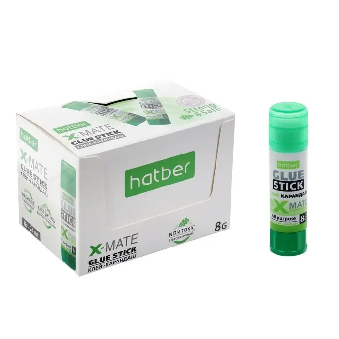 Клей-карандаш PVP 8г, Hatber X-Mate Клей-карандаш PVP 8г, Hatber X-Mate