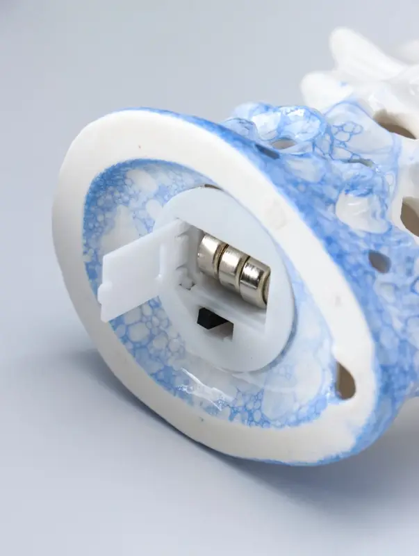 Сувенир керамика свет "Морской конёк" бело-синий 6,5х8,5х16,5 см