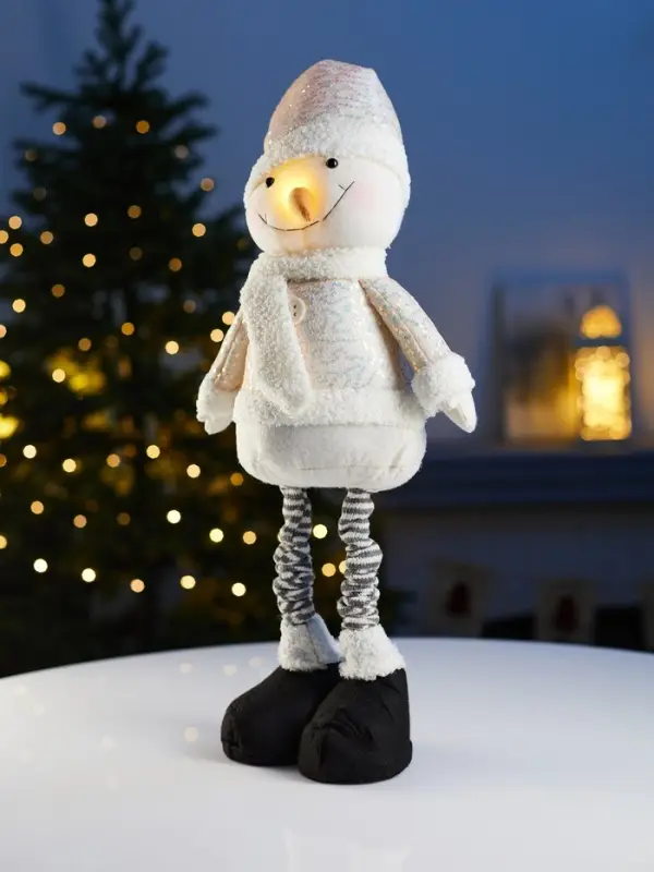 Фигура текстиль «Снеговик» 55-84 см, телеск-е ножки, 1LED, LR1130х3 (в компл.), Т/БЕЛЫЙ Фигура текстиль «Снеговик» 55-84 см, телеск-е ножки, 1LED, LR1130х3 (в компл.), Т/БЕЛЫЙ