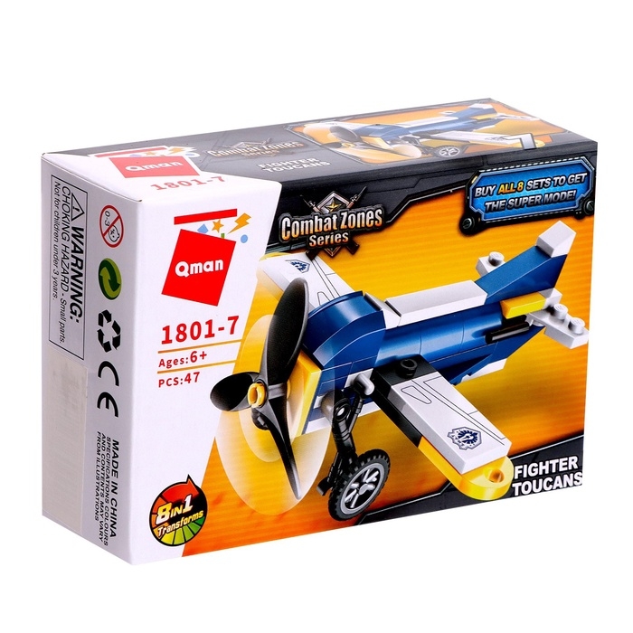 Конструктор Полиция Конструктор Полиция "Полицейский транспорт", 1801-7 47 деталей