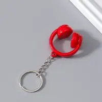 Брелок пластик "Наушники" МИКС 4х3,7х2 см