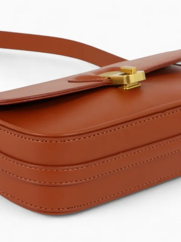 Сумка женская багет TEXTURA на молнии, 21&times;6&times;11 см, коричневая