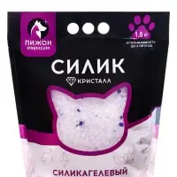 Наполнитель силикагелевый &laquo;Пижон Premium Crystal&raquo;, колотый, 4 л