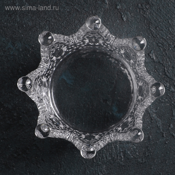 Салатник стеклянный фигурный «Корона», d=12 см Салатник стеклянный фигурный «Корона», d=12 см