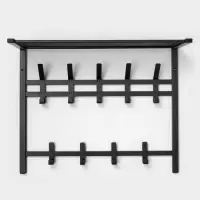 Вешалка с полкой 2-х ярусная &laquo;Торонто 22&raquo;, 67&times;27&times;58.5 см, графит