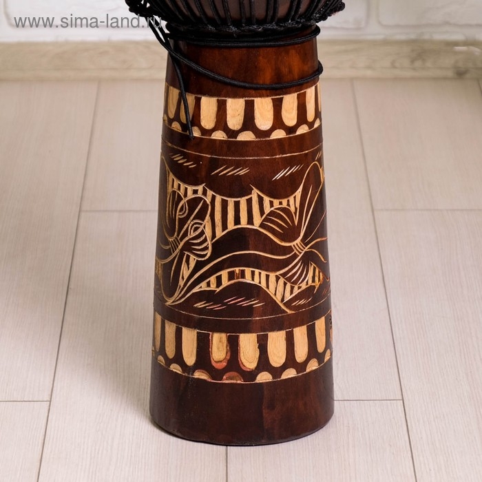 Сувенирный музыкальный инструмент барабан джембе Сувенирный музыкальный инструмент барабан джембе "Светлый" 80х30х30 см МИКС