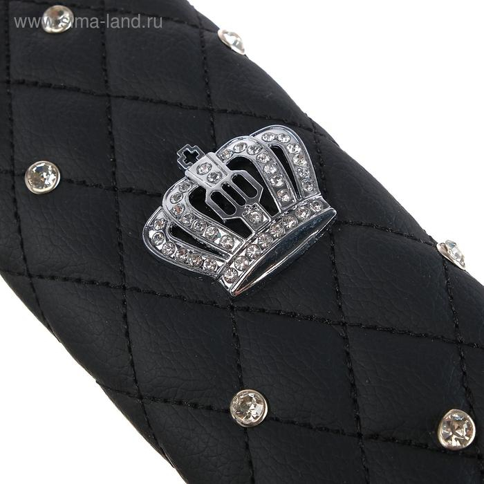 Чехол на ремень безопасности, Корона, черный, набор 2 шт Чехол на ремень безопасности, Корона, черный, набор 2 шт