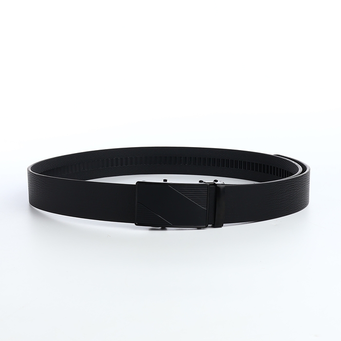 Ремень мужской, ширина 3,5 см, пряжка автомат, цвет чёрный Ремень мужской, ширина 3,5 см, пряжка автомат, цвет чёрный