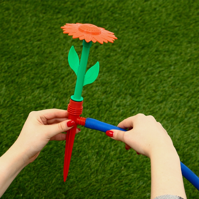 Распылитель-дождеватель, 29 см, пика, штуцер под шланг, пластик, цвет МИКС, «Цветочек», Greengo Распылитель-дождеватель, 29 см, пика, штуцер под шланг, пластик, цвет МИКС, «Цветочек», Greengo