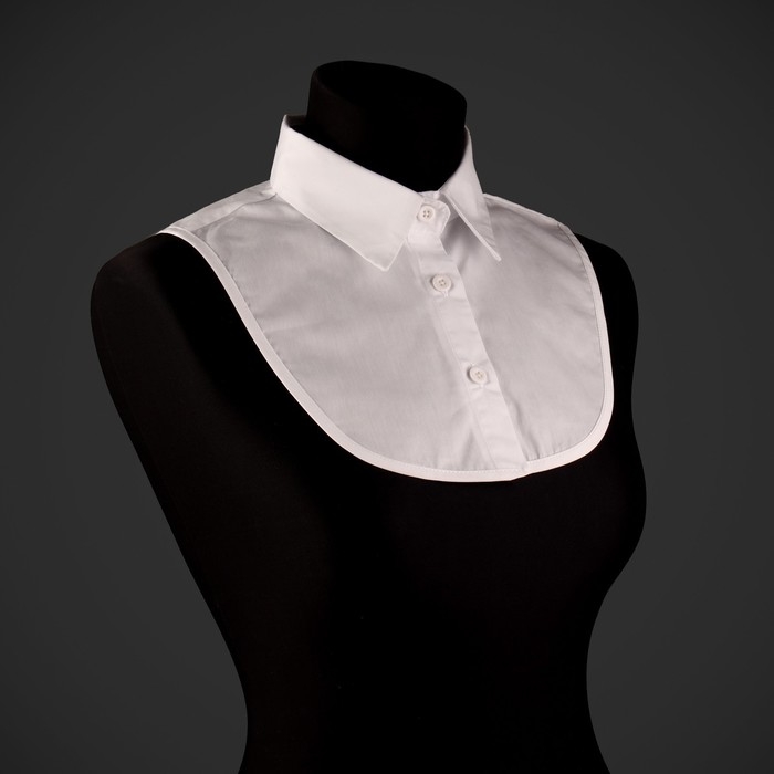 Воротник ложный, диаметр горловины = 42 см, 31,5 × 20,5 см, цвет белый Воротник ложный, диаметр горловины = 42 см, 31,5 × 20,5 см, цвет белый