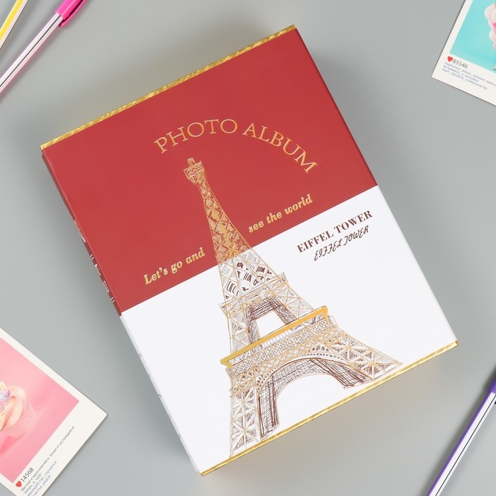 Фотоальбом на 200 фото 10х15 см  Фотоальбом на 200 фото 10х15 см "Мост" в коробке МИКС 26х20,5х5,5 см