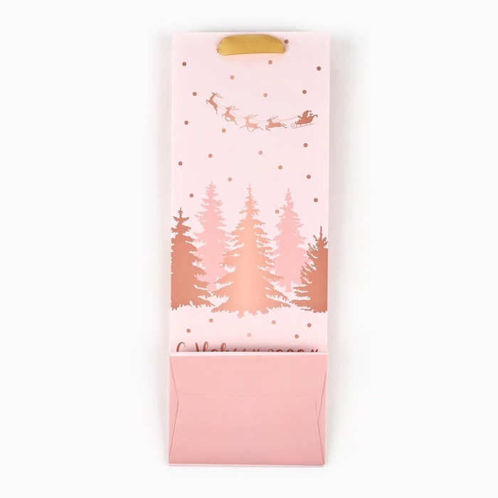 Пакет подарочный новогодний ламинированный под бутылку «Новогодний сюрприз», 13 x 36 x 10 Пакет подарочный новогодний ламинированный под бутылку «Новогодний сюрприз», 13 x 36 x 10
