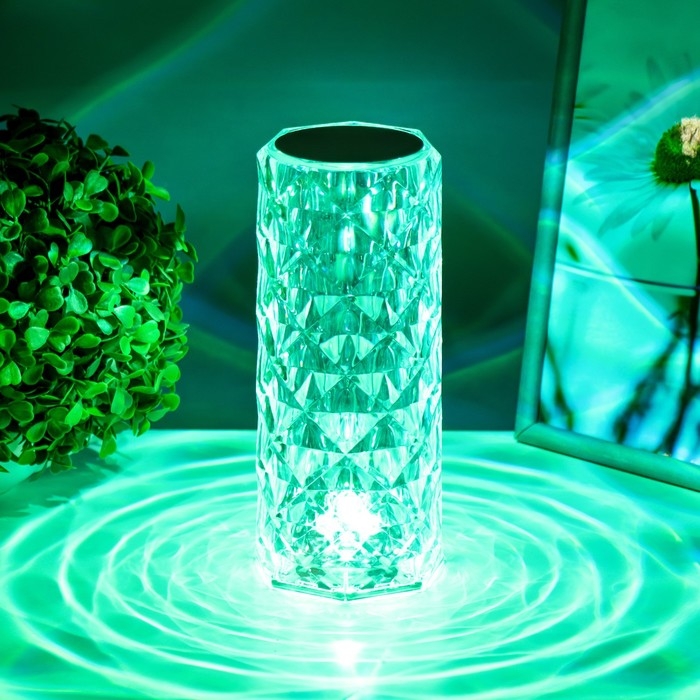 Настольная лампа с ПДУ Настольная лампа с ПДУ "Призма" LED RGB АКБ 9,5х9х21,5 см RISALUX