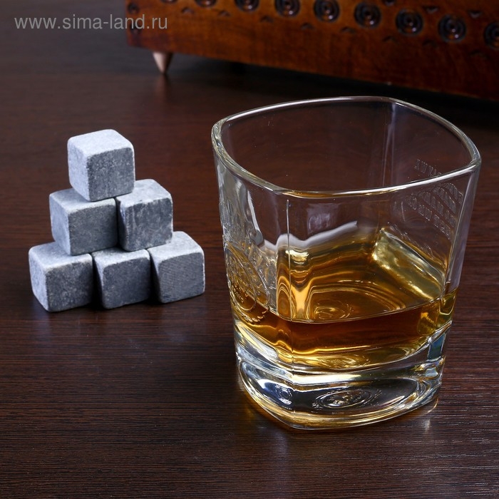 Камни для виски Камни для виски "Боевой запас. Ты лучший", в шкатулке, натуральный стеатит, 6 шт