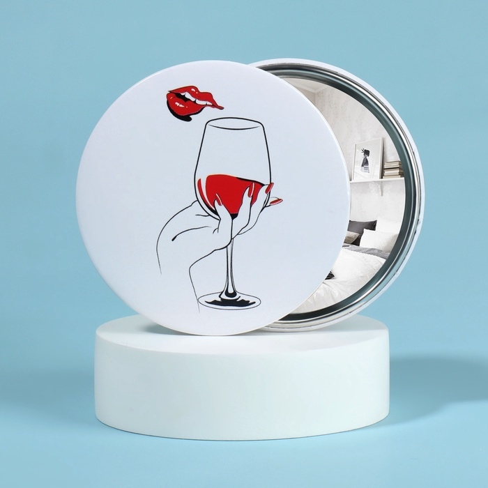 Зеркало карманное «WINE NOT», d = 7,5 см, рисунок МИКС Зеркало карманное «WINE NOT», d = 7,5 см, рисунок МИКС
