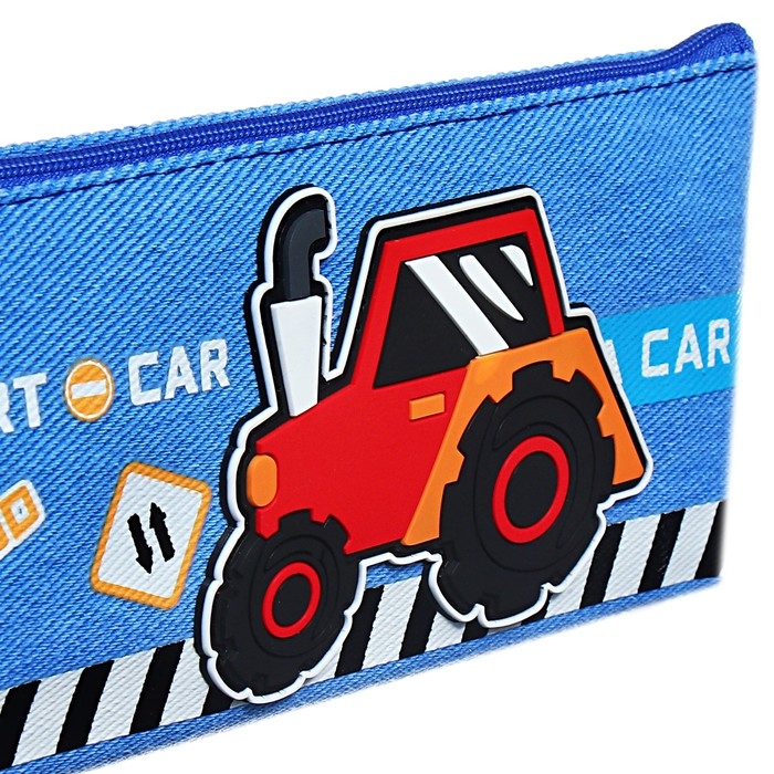 Пенал школьный на молнии Пенал школьный на молнии "Трактор", микс