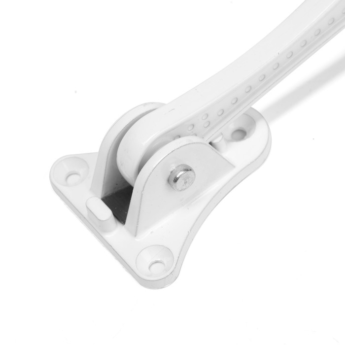 Фиксатор дверной Фиксатор дверной "АЛЛЮР" КН-130 WW, "козья ножка", белый
