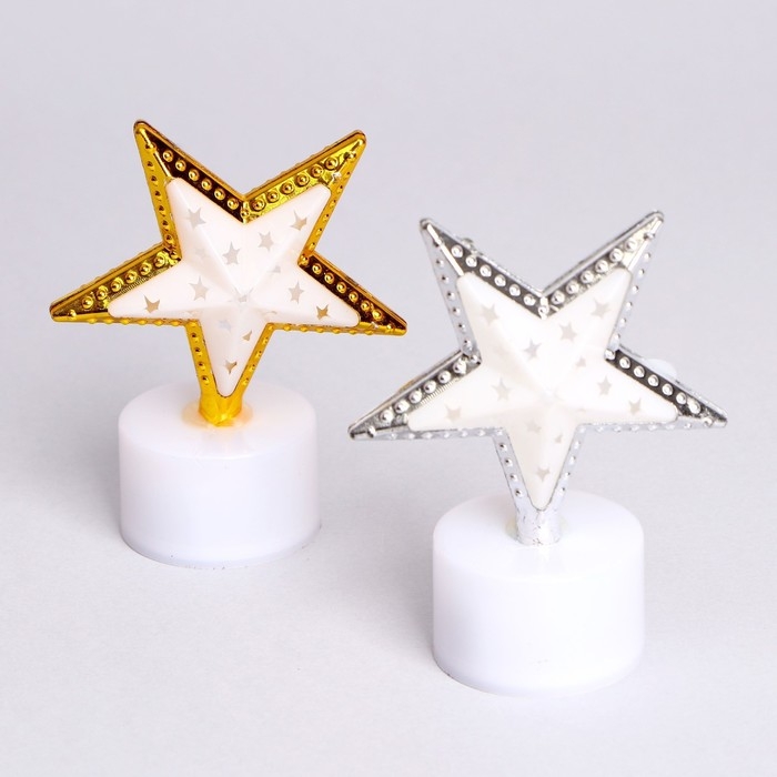 Свеча светодиодная «Звезда», цвета МИКС