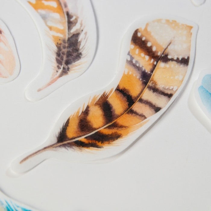 Вафельные картинки съедобные &laquo;Перья&raquo; для капкейков, торта KONFINETTA, 12 шт.