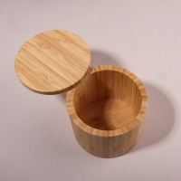 Органайзер для хранения «BAMBOO», с крышкой, раздвижной, d = 12 × 10,5 см, цвет коричневый