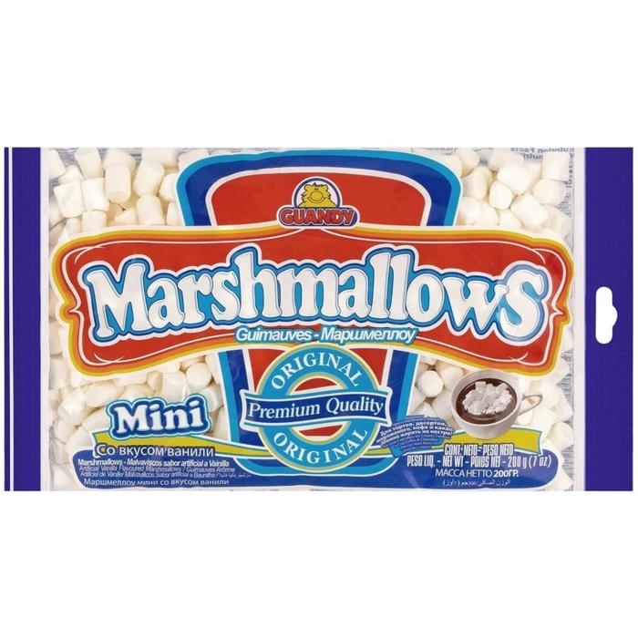 Маршмеллоу Guandy (Гуанди) мини, белый ванильный, 200 г Маршмеллоу Guandy (Гуанди) мини, белый ванильный, 200 г