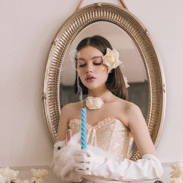 Чокер «Танго» бутон, цвет белый, 30см Чокер «Танго» бутон, цвет белый, 30см