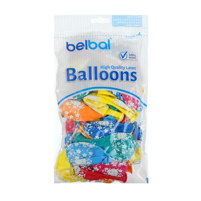 Шар латексный 12 Шар латексный 12" «Поздравляем! Звёзды», пастель, набор 50 шт., цвета МИКС